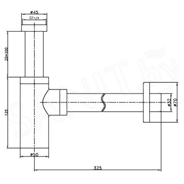 Сифон для умывальника Lauter 21635CH