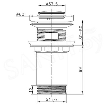 Донный клапан Lauter 21190G