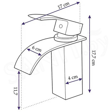 Смеситель для умывальника Rea Falcon 18 BAT-00146