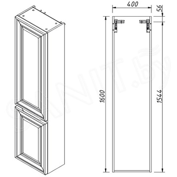 Пенал Caprigo Ponza L 13550L-B231 / R 13550R-B231