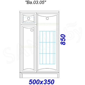 Комод Aqwella Барселона 50 с корзиной