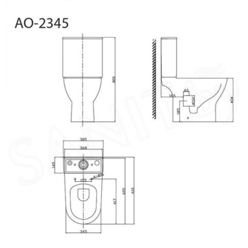 Напольный унитаз Triton-Pro Astro AO-2345