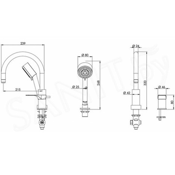 Смеситель на борт ванны Remer Class Line L07