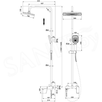 Душевая стойка Grossman Advans 500.K35.09.100