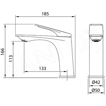 Смеситель для умывальника Grossman Galaxy 510.K35.01.320