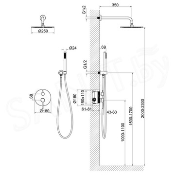 Душевая система Timo Saona SX-2369/00SM встраиваемая