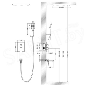 Душевая система Timo Selene SX-2039/17SM встраиваемая