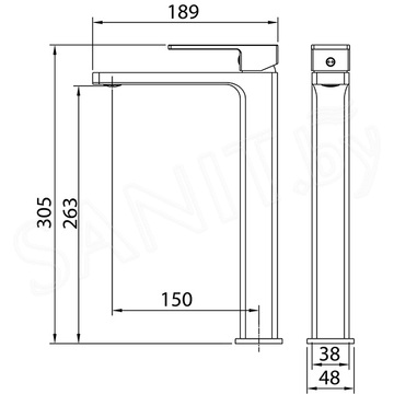 Смеситель для умывальника Grossman Style 520.K35.05.100