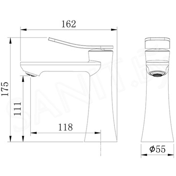 Смеситель для умывальника Grossman Advans 510.K35.09.210 / 510.K35.09.420