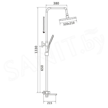 Душевая стойка Shevanik S9936T