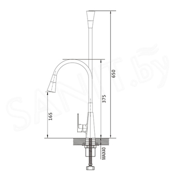 Смеситель для кухонной мойки Shevanik S543H-3