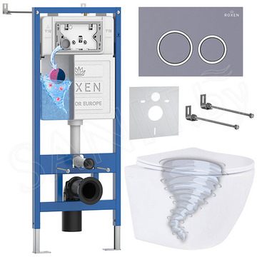 Комплект инсталляции 6 в 1 Roxen StounFix Dual Fresh 968349 с аромадозатором