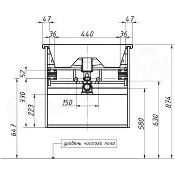 Тумба под умывальник Caprigo Novara 60 35915-SF27 / 80 35916-SF027