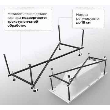 Акриловая ванна Aquanet Lotos