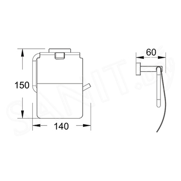 Держатель для туалетной бумаги Shevanik SG5605G