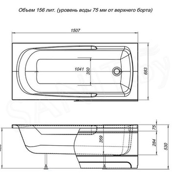 Акриловая ванна Aquanet Extra