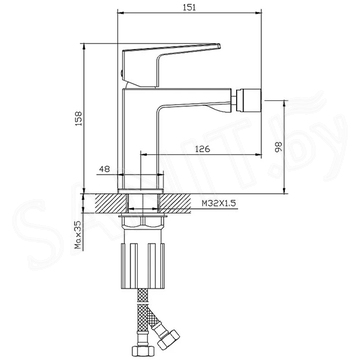 Смеситель для биде Splenka S01.50