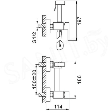 Смеситель для биде Splenka S98.51.05