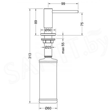 Дозатор для моющих средств Timo Saona 13139/00