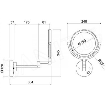 Косметическое зеркало Timo Saona 13376/03 с подсветкой