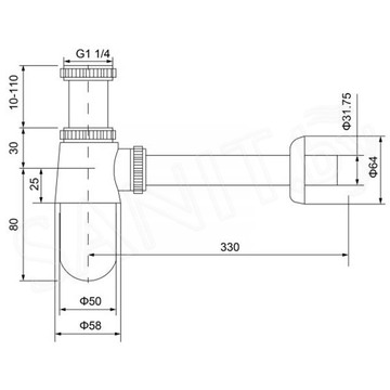 Сифон для умывальника Timo 960/00L