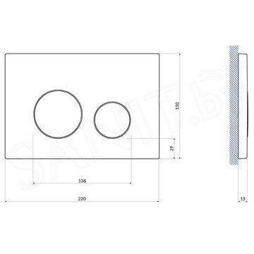 Инсталляция для унитаза Cersanit Link Pro S-IN-MZ-LINK_PRO с кнопкой Twins 63534