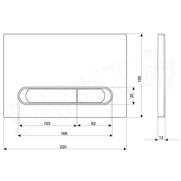 Инсталляция для унитаза Cersanit Link Pro S-IN-MZ-LINK_PRO с кнопкой Estetica 64110