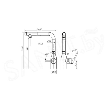 Смеситель для кухонной мойки Paulmark Viper Vi213105-431(WH) с подключением к фильтру воды