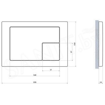 Инсталляция для унитаза Cersanit Vector S-IN-MZ-VECTOR с кнопкой Corner 64077