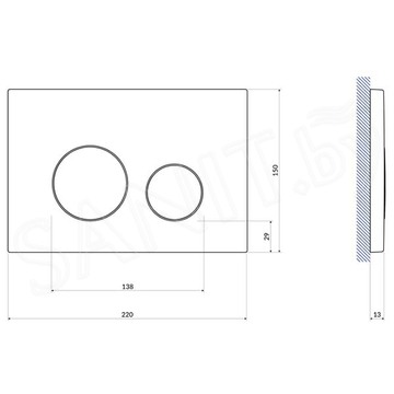 Инсталляция для унитаза Cersanit Vector S-IN-MZ-VECTOR с кнопкой Twins 63535