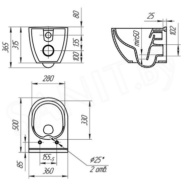 Комплект инсталляции Cersanit Link Pro с унитазом Brasko Smart CO DPL EO / 64916