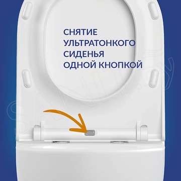 Комплект инсталляции Cersanit Vector с кнопкой Estetica белый и унитазом Brasko Smart CO DPL EO Slim / 68304