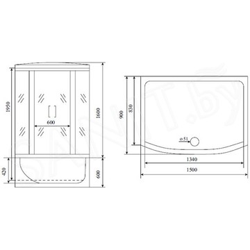 Душевая кабина Timo Lux T-7750 / T-7770 New