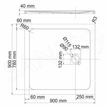 Душевой поддон Wasserkraft Neime 19T03