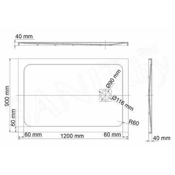 Душевой поддон Wasserkraft Neime 19T07