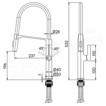 Смеситель для кухонной мойки Paulmark Barrel Ba214029-AN