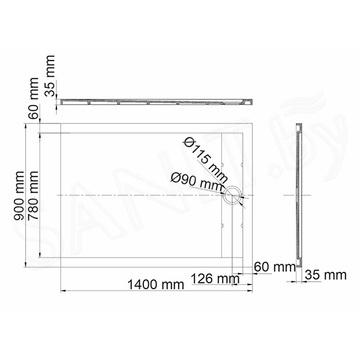 Душевой поддон Wasserkraft Neime 19T36