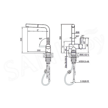 Смеситель для кухонной мойки Paulmark Dosse Do214418-401(AN)