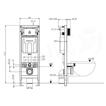 Инсталляция для унитаза Burke MOD5 500.00.1 узкая