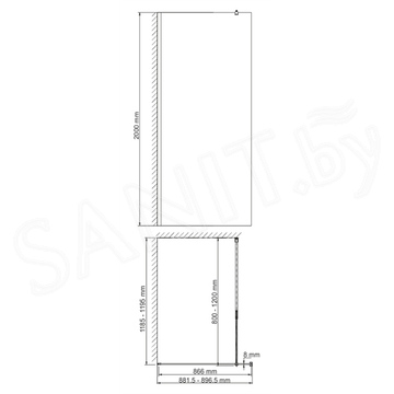 Душевое ограждение Wasserkraft Abens 20W39 / 20W40