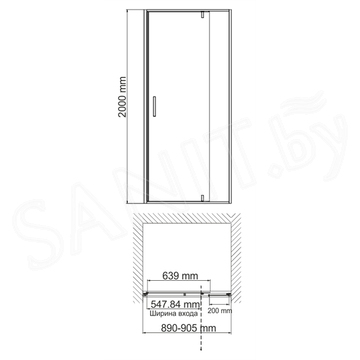 Душевая дверь Wasserkraft Aisch 55P04 / 55P05 / 55P12