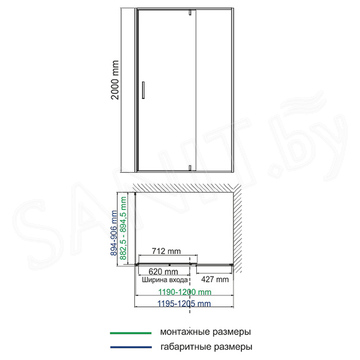 Душевой уголок Wasserkraft Aisch 55P07 / 55P10