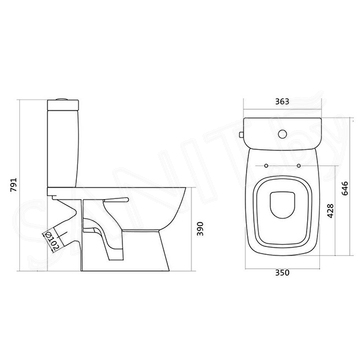 Напольный унитаз Santek Нео Лайт 1WH302409