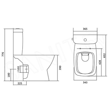 Напольный унитаз Santek Нео Rimless 1WH302418