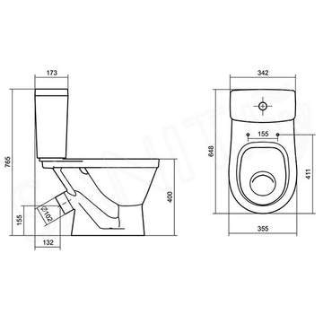 Напольный унитаз Santek Уно 1WH501613