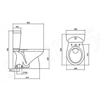 Напольный унитаз Santek Анимо 1WH110038