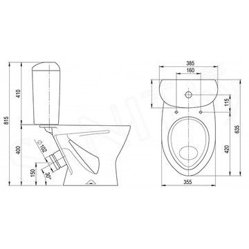 Напольный унитаз Santeri Версия 1P4015S0000BF