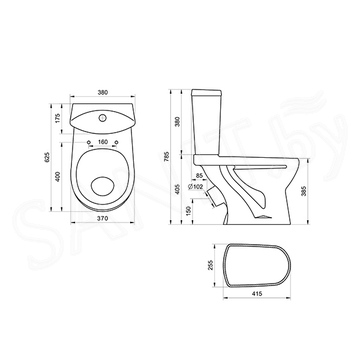 Напольный унитаз Santeri Ультра 1P4013S0000BF