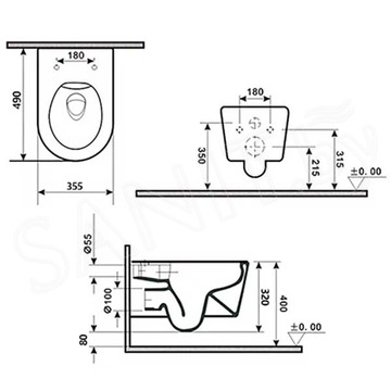 Подвесной унитаз Gid Tr2196TFX с сиденьем Soft Close