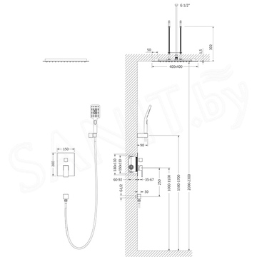 Душевая система Timo Selene SX-2029/17SM встраиваемая